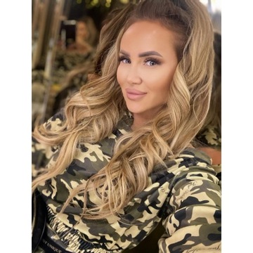 Just unique bluza moro z weluru khaki M/L
