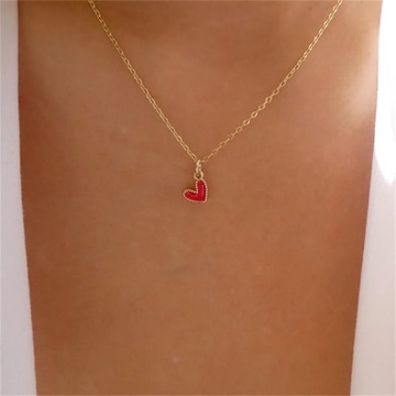 Obyčajná farba srdce prívesok perlový náhrdelník pre dievčatá ženy