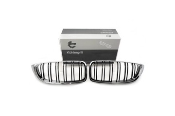 GRILL NERKI 66SKV152 PODWÓJNA LISTWA ; CZARNY CHROM ; BMW 4 F32 51712336813