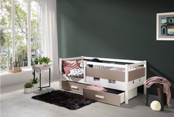 Łóżko piętrowe niskie POLA 80X180cm z szufladami