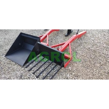 ПОГРУЗЧИК СЗАДИ С ТРОСОМ, ВИЛЫ + СОВОК