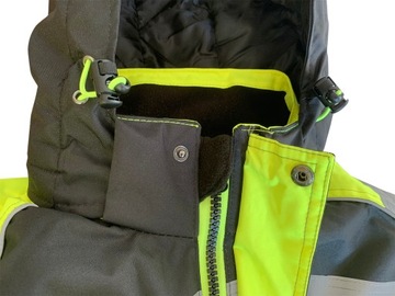 KURTKA ROBOCZA ZIMOWA OCIEPLANA ODBLASKOWA KAPTUR PRZECIWDESZCZOWA ROZ.3XL