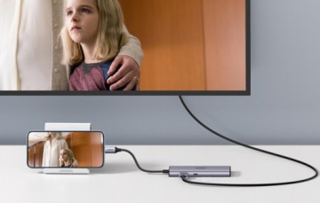 UGREEN Многофункциональный адаптер-концентратор USB-C 2x USB HDMI RJ45 SD/TF