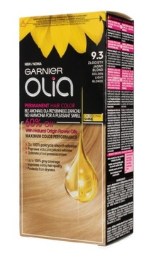 Garnier Olia Farba do włosów nr 9.3 Złocisty Jasny Blond 1op.