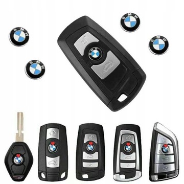3 szt NAKLEJKA LOGO ALUMINIUM BMW 11MM NA KLUCZYK PILOT