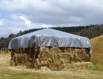 PLANDEKA 4x4m SREBRNA/CZARNA 260g/m2 NAJGRUBSZA MATA POD/NA BASEN/DREWNO