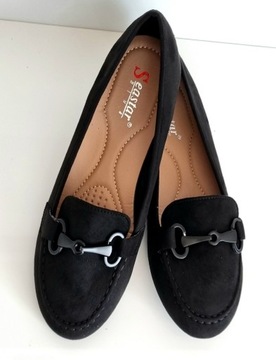 ЧЕРНЫЕ МОКАСИНЫ, ЛОФЕРЫ, ТАПОЧКИ 38