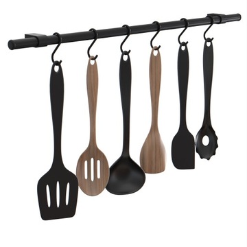 RELING KUCHENNY DRĄŻEK Z HACZYKAMI 60 CM