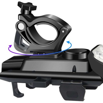 Велосипедный держатель для телефона 4в1 со светодиодной подсветкой, велосипедный звонок Powerbank 3000