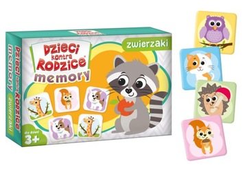 Memory zwierzaki. Dzieci kontra rodzice