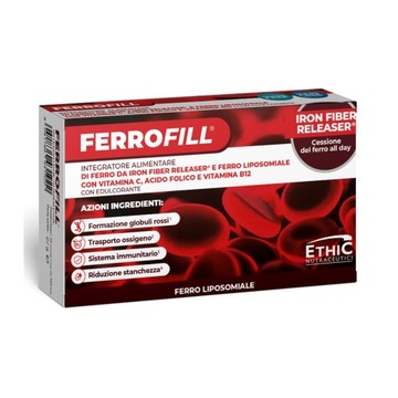 FERROFILL ETHICSPORT ŻELAZO LIPOSOMALNE + KWAS FOLIOWY + WITAMINA C I B12