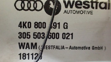 AUDI A6 4K0 ZAŘÍZENÍ(HÁK) TÁŽNÝ 4K0800491G - KOMPLET