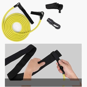 РЕГУЛИРУЕМЫЙ ПОЯС ДЛЯ ПЛАВАНИЯ 4М ДЛЯ ТРЕНИРОВОК С СОПРОТИВЛЕНИЕМ