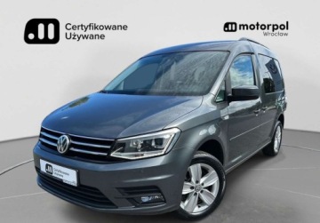 Volkswagen Caddy IV Kombi Maxi 1.4 TSI BlueMotion Technology 125KM 2017 Volkswagen Caddy Nowy rozrzad Tempomat, Bi-ksenon, Podgrzewane fotele, Sal