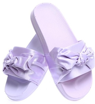 Damskie buty fioletowe klapki na basen obuwie plażowe 4196 38