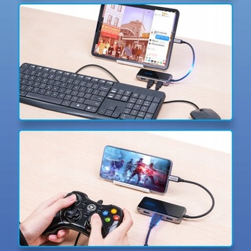 VENTION HUB USB — Type-C 5 в 1 — PD 87 Вт — 4x USB3.0