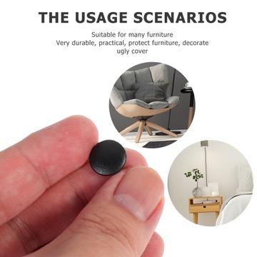 ŚRUBA DEKORACYJNA ZAŚLEPKA NA ŚRUBĘ MEBLOWA OKRĄGŁA ŁEBKA