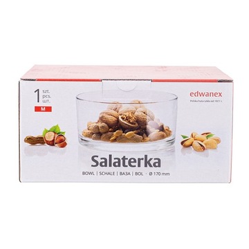 Salaterka szklana prosta 17cm Color Box