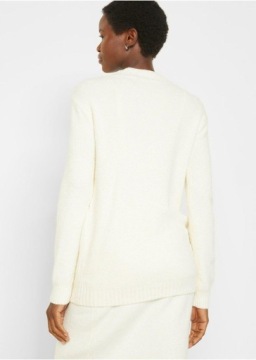 BA262 ДЖЕМПЕР ДЛЯ МАТЕРИАЛОВ КЛАССИЧЕСКИЙ ТЕПЛЫЙ СЛОЙ BONPRIX 44/46 КРЕМОВЫЙ
