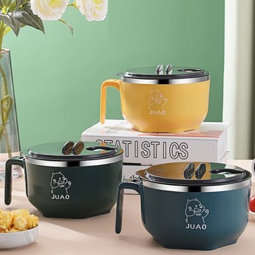 Uchwyt miski na makaron błyskawiczny z dużą uszczelką, jasnoniebieski