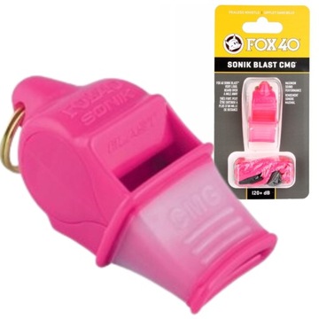 GWIZDEK FOX 40 CMG SONIK BLAST 120 DB RÓŻOWY NA TRENING DLA TRENERA NA WF