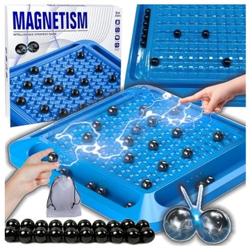 MAGNETYCZNA GRA W SZACHY KAMIENIE MAGNETYCZNE KULKI GRA LOGICZNA 20 KULEK