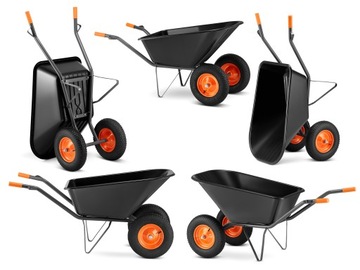 Тачка садовая КОЛЕБА двухколесная сварная ЯПОНКА крепкая ВЫШЕ 150л 390кг