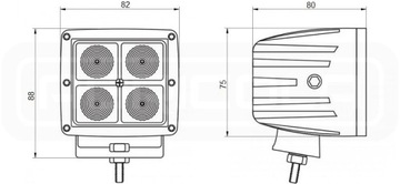 Рабочая лампа 4xLED 1000 ЛМ 16Вт + подключение