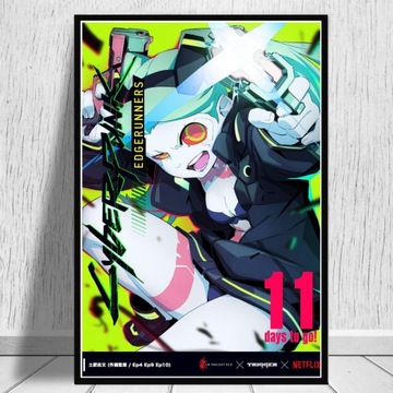 Plakat na płótnie Cyberpunk Edgerunners gra płótno