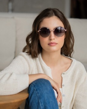 КРУГЛЫЕ СЕРЕБРЯНЫЕ ОЧКИ С СОЛНЦЕЗАЩИТНОЙ КРЫШКОЙ