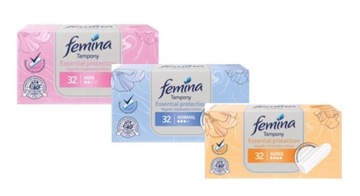 Tampony FEMINA Essential Zestaw MINI NORMAL SUPER
