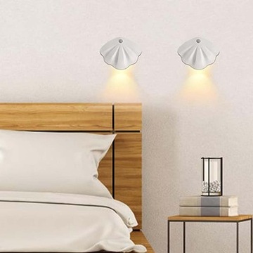 Dollcini, ночник с активацией движения, светодиод, в форме ракушки, белый