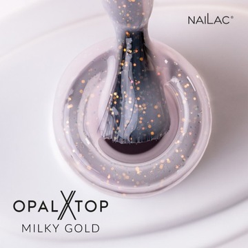 Top hybrydowy OpalX Top Milky Gold NaiLac 7ml