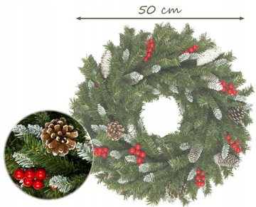 РОЖДЕСТВЕНСКИЙ ВЕНОК, УКРАШЕНИЕ ШИШКАМИ, 50 СМ
