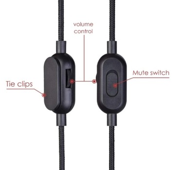 ПРИСОЕДИНЕННЫЙ МИКРОФОН ДЛЯ ИГРОВЫХ НАУШНИКОВ РАЗЪЕМ 3,5 ММ 1,5 М + ПУЛЬТ ПУЛЬТА