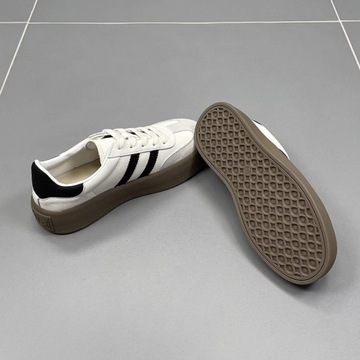 Damskie jesienno-zimowe małe białe buty retro casual sportowe buty na deskę