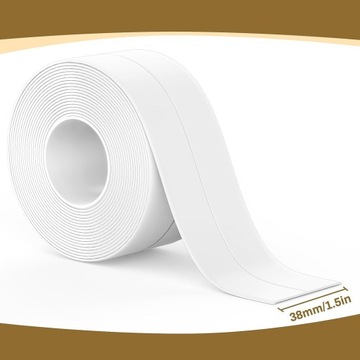 ЛЕНТА УПЛОТНИТЕЛЬНАЯ ДЛЯ КУХНИ ВАННОЙ ТУАЛЕТА ПВХ 3.2М 38ММ 3ШТ.