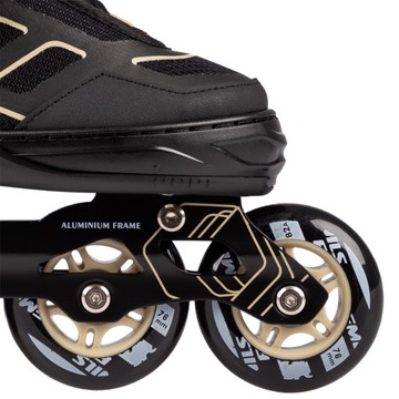РОЛИКОВЫЕ КОНЬКИ NILS ЧЕРНЫЕ И БЕЖЕВЫЕ L(39-42) NA14174 РОЛИКОВЫЕ КОНЬКИ АЛЮМИНИЕВЫЕ ЛОЗЫ