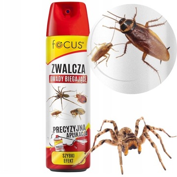 Focus aerozol na biegające w pomieszczeniach karaluchy prusaki pchły 300 ml