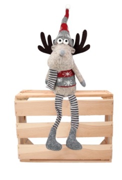 РОЖДЕСТВЕНСКИЙ ОЛЕНЬ ПУСТОЙ НА ПОДВЕСНЫХ НОЖКАХ 40 СМ