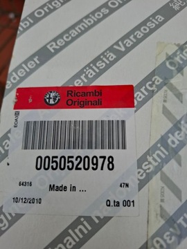 ALFA ROMEO GIULIETTA 10- TLUMIČ PŘEDNÍ PRAVÝ ORIGINÁLNÍ 50520978