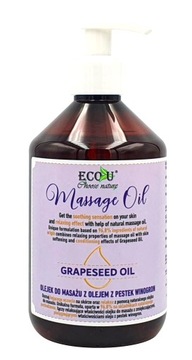 Olejek do masażu z olejem z winogron 500 ml ECOU