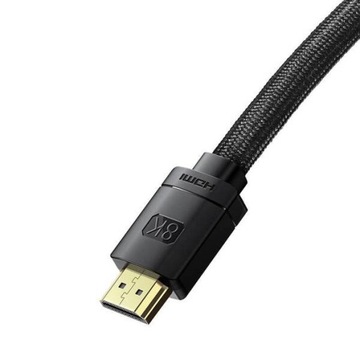 Кабель HDMI 2.1 8K 60Гц, 3D, HDR, 48Гбит/с, 1м черный