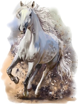 PASTELOWY KOŃ NAKLEJKA NA ŚCIANĘ konie horse 70cm