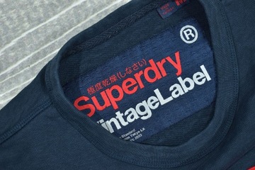 SUPERDRY VintageLabel Granatowa Bluza Męska / M