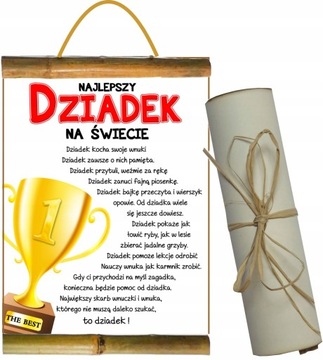 DYPLOM ŻYCZENIA prezent na DZIEŃ BABCI DZIADKA babcia dziadek DZIADKOWIE