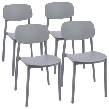 4 x KRZESŁO do kuchni jadalni NOWOCZESNE plastikowe