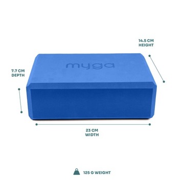 Блок для йоги Myga Foam Block, темно-синий