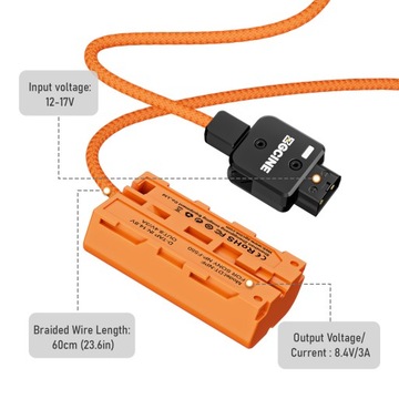 ZGCINE DT-NPF D-Tap к фиктивной батарее NPF, плетеная