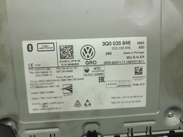 VW PASSAT B8 ЧЕЙНДЖЕР CD SD-READER 3Q0035846